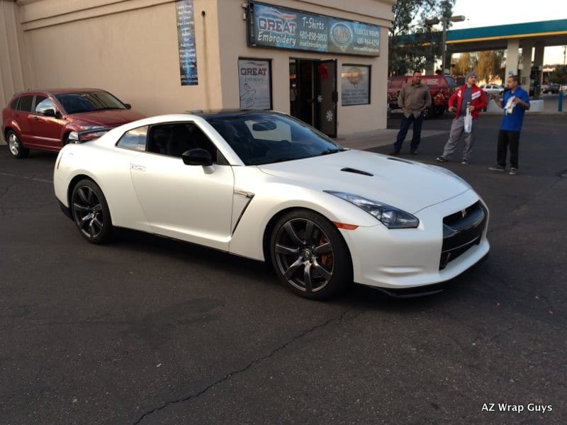 Matte car wrap pearl white